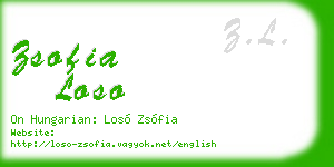 zsofia loso business card